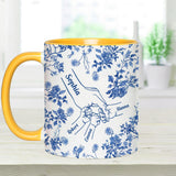 Mother's Hand Toile de Jouy - Personalized Mother Accent Mug