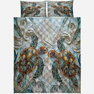 Love Turtles - Personalized Turtle Quilt Set