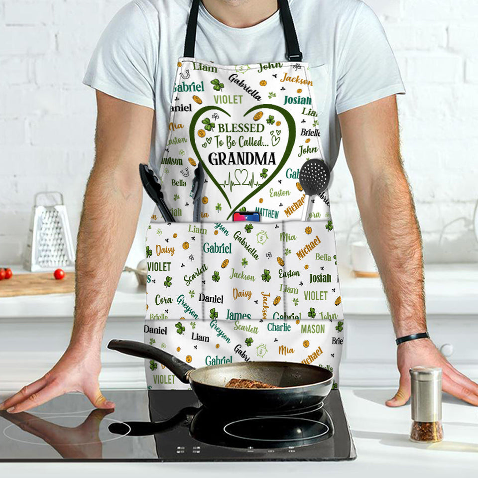 Blessed To Be Called Grandma Nana - Personalized Grandma Apron
