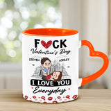 I Love You - Personalized Couple Heart Handle Mug
