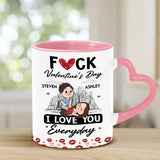 I Love You - Personalized Couple Heart Handle Mug