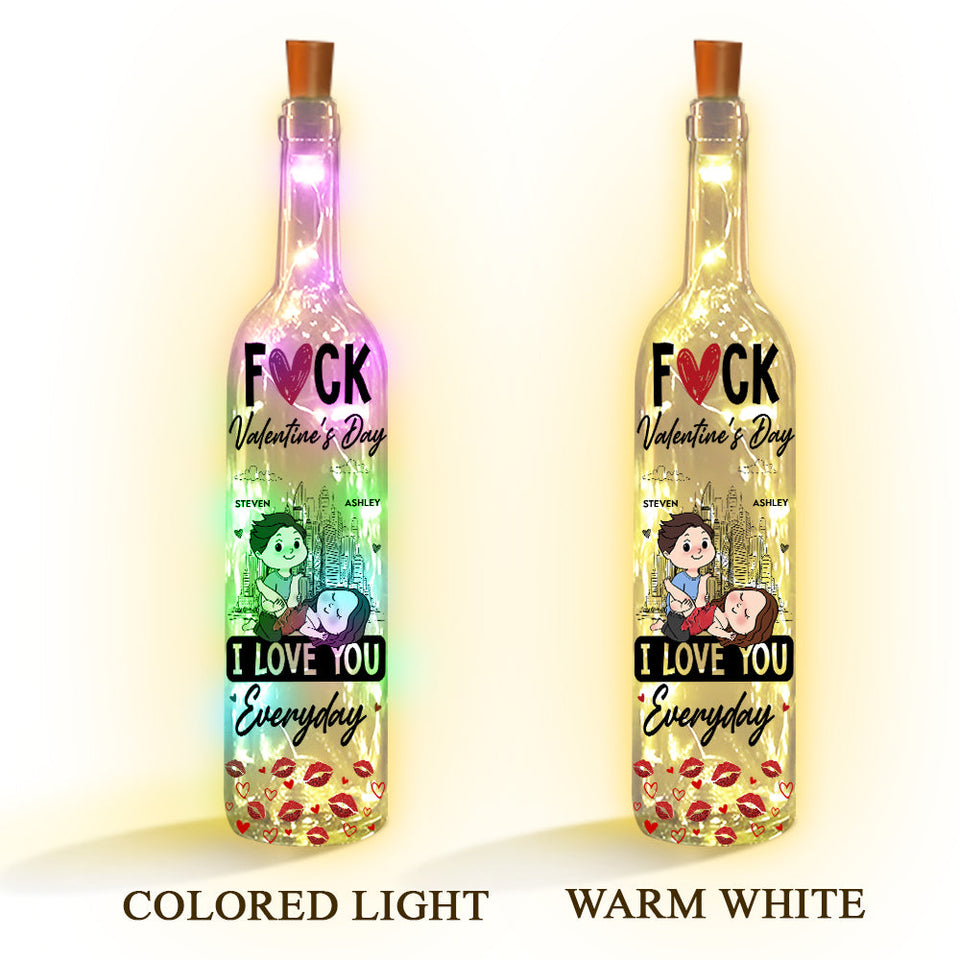 I Love You - Personalized Couple Wine Bottle Lamp