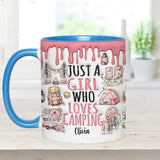 Just A Girl Who Loves Camping - Personalized Camping Accent Mug