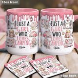Just A Girl Who Loves Camping - Personalized Camping Accent Mug