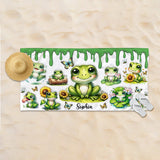 Just A Girl Who Loves Frogs - Personalized Frog Quick-dry Beach Towel/ Bath Towel