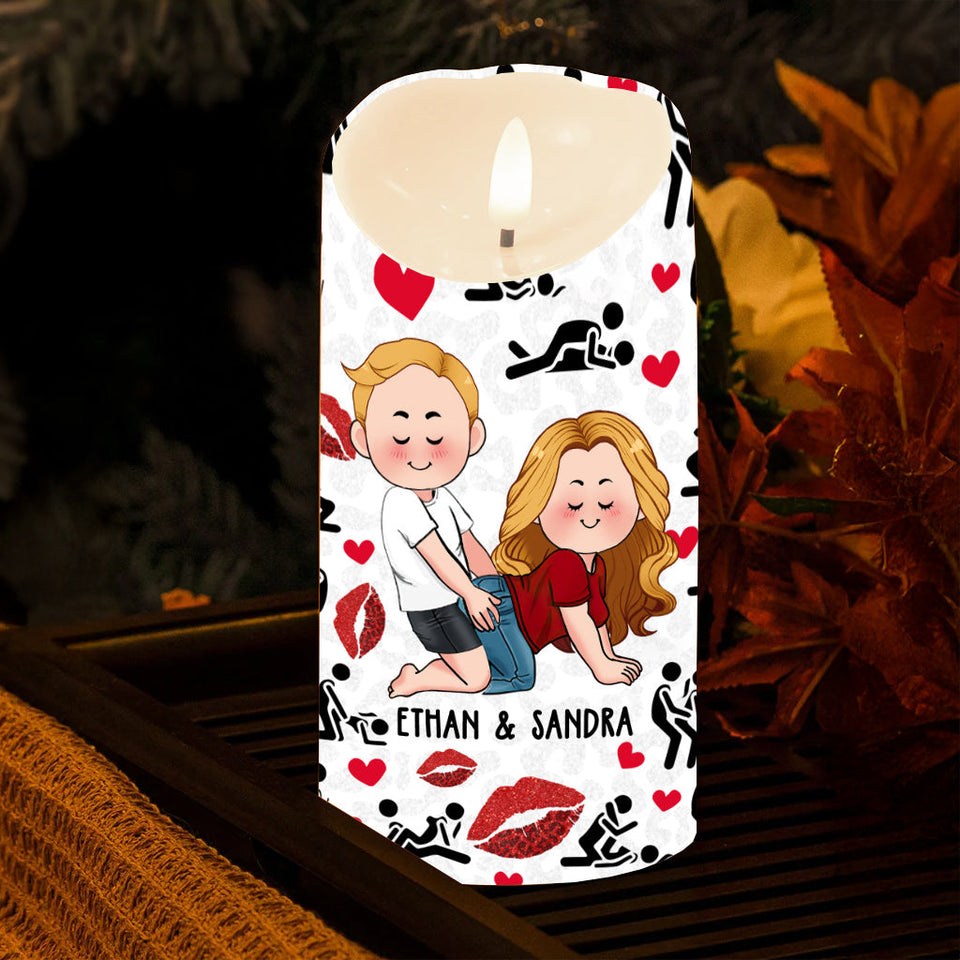 I Love You - Personalized Couple Flameless Candle