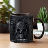 Dark - Personalized Skull Accent Mug