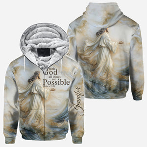 With God All Things Are Possible - Personalized Christian All Over Shirt