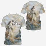 With God All Things Are Possible - Personalized Christian All Over Shirt