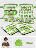 Daddy's Lil Buds World's Dopest Dad - Personalized Father Accent Mug