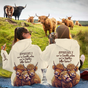 Apparently We're Trouble - Personalized Bestie All Over Shirt