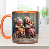 Let's Be Friends Til We Re Old And Bonkers - Personalized Bestie Accent Mug