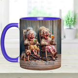 Let's Be Friends Til We Re Old And Bonkers - Personalized Bestie Accent Mug
