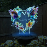 Happy Hummingbird - Personalized Hummingbird Garden Solar Light