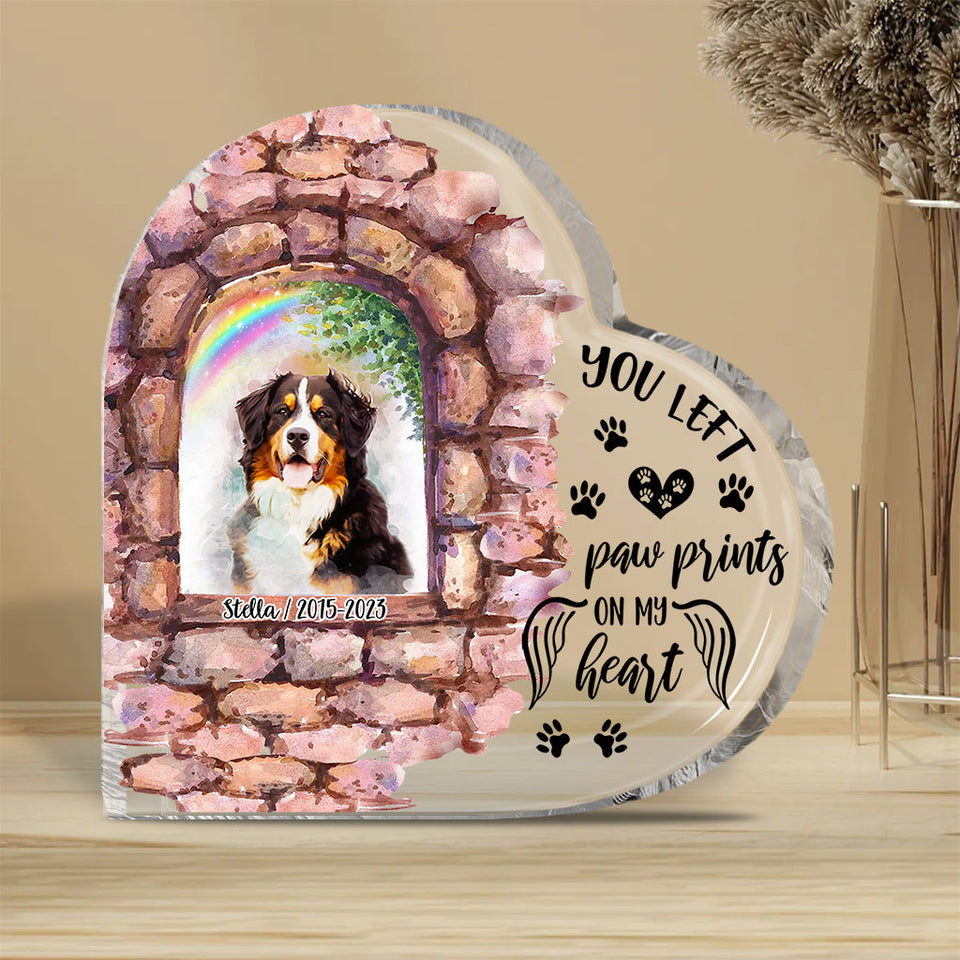 No Longer By My Side - Personalized Dog Custom Shaped Acrylic Plaque