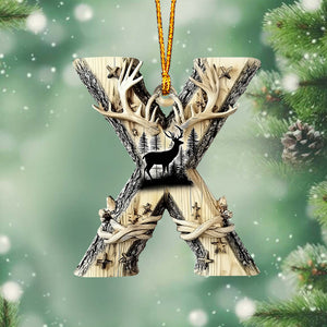 Any Letter, Hunting Alphabet - Personalized Hunting Ornament