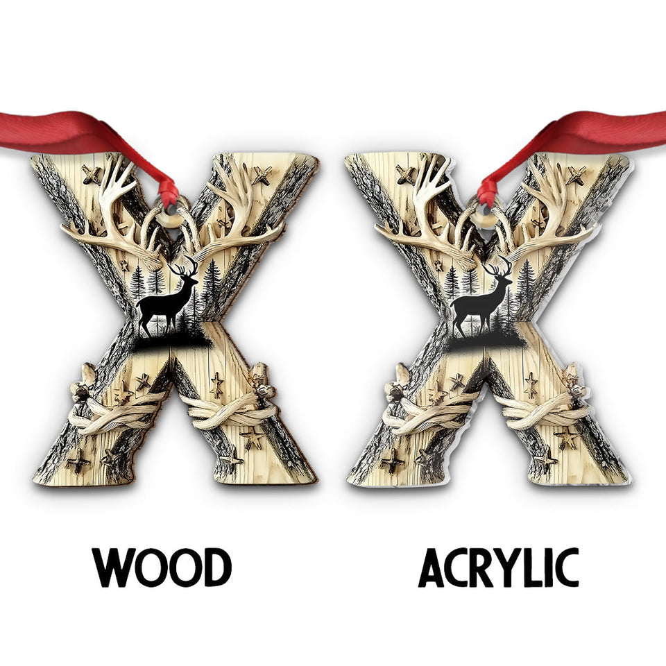 Any Letter, Hunting Alphabet - Personalized Hunting Ornament