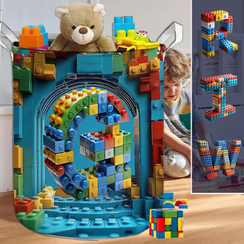 Building Alphabet Letter - Personalized Kid Storage Basket