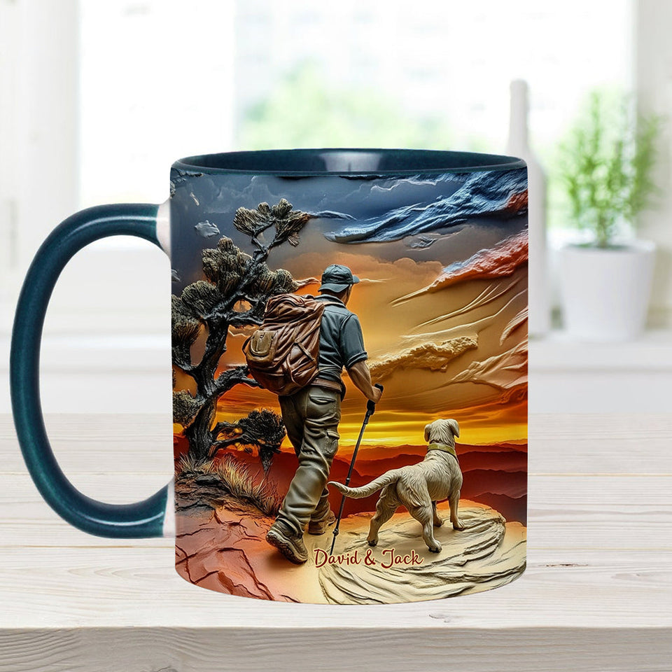 Not All Those Who Wander Are Lost - Personalized Hiking Accent Mug