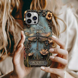 Beautiful Drafgonfly, Butterfly, Hummingbird - Personalized Gardening Full Print Phone Case