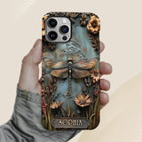 Beautiful Drafgonfly, Butterfly, Hummingbird - Personalized Gardening Full Print Phone Case