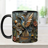 Stunning Hummingbird - Personalized Hummingbird Accent Mug