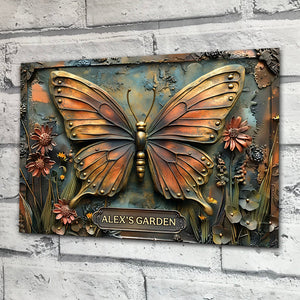 The Little Garden - Personalized Gardening Rectangle Metal Sign