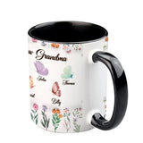 First Mom Now Grandma - Personalized Grandma Accent Mug