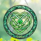 Lucky Symbol - Personalized Saint Patrick's Day Window Hanging Suncatcher Ornament