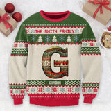 Family Letter - Personalized Family Ugly Sweater
