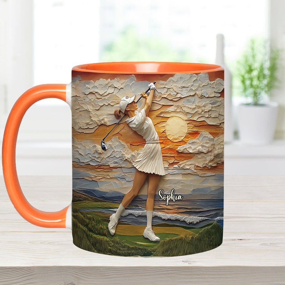 Golf Is My Life - Personalized Golf Accent Mug