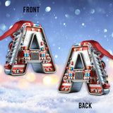 Fire Truck Alphabet - Personalized Kid Ornament