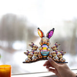 Nana's Little Peeps, Easter's Day Decoration - Personalized Grandma Window Hanging Suncatcher Ornament