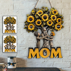 Best Mom Ever - Personalized Mother Custom Shaped Wood Sign
