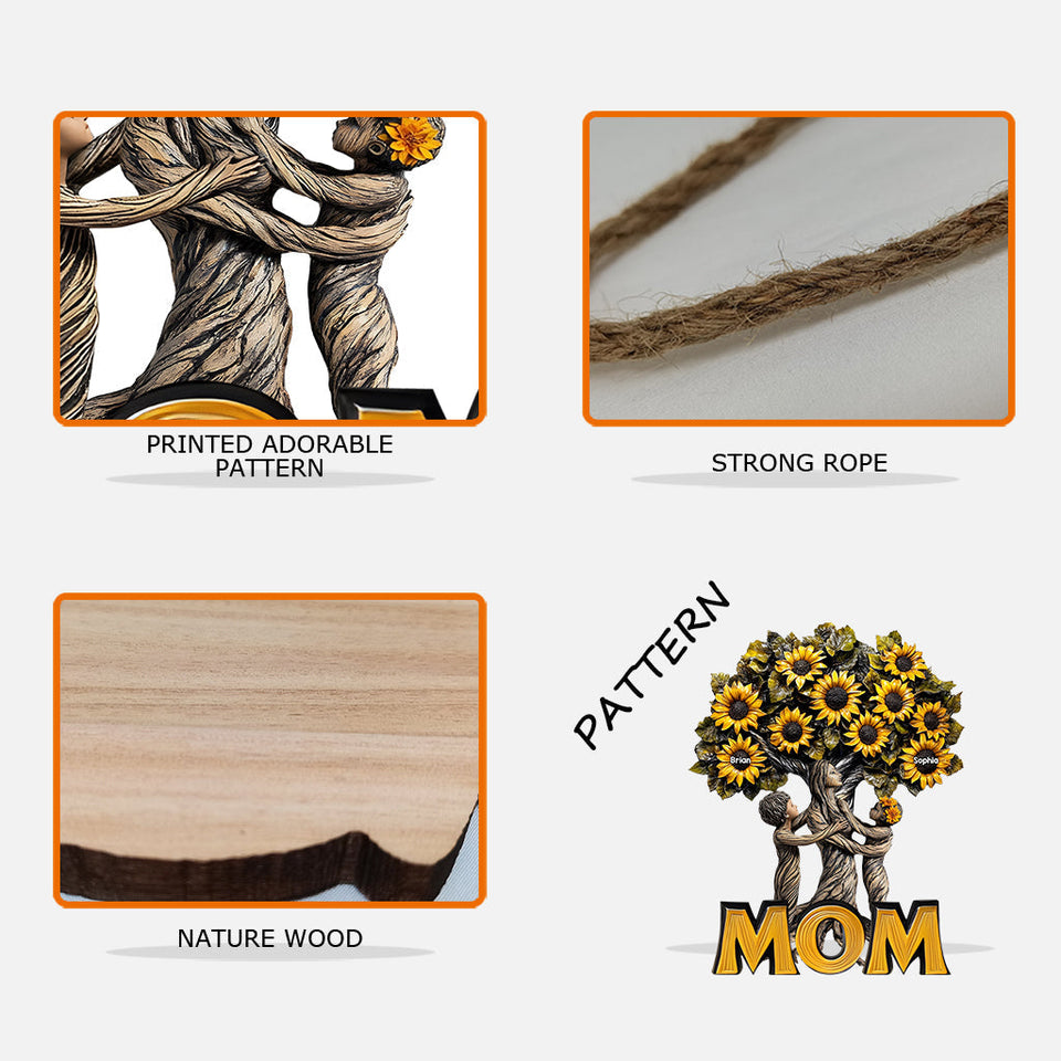 Best Mom Ever - Personalized Mother Custom Shaped Wood Sign