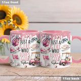 Just A Girl Who Loves Golf - Personalized Golf Accent Mug