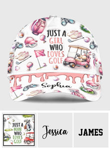 Just A Girl Who Loves Golf - Personalized Golf Classic Cap