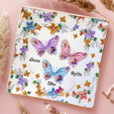 Bestie Floral Butterflies - Personalized Bestie Fully Printed Jewelry Dish