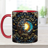 Live By The Sun Love By The Moon - Personalized Hippie Accent Mug