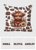 Beautiful Highland Cow - Personalized Throw Pillow
