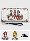 Sisters - Personalized Bestie Leather Long Wallet