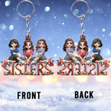 Sisters - Personalized Bestie Custom Shaped Keychain