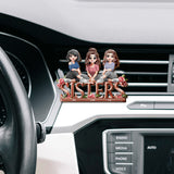 Sisters - Personalized Bestie Shaped Car Visor Clip