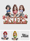 Sisters - Personalized Bestie Shaped Car Visor Clip
