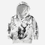 Country Style Black White - Personalized Hunting Hoodie and Leggings