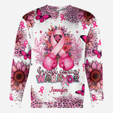 Breast Cancer Warrior - Personalized Breast Cancer Awareness All Over Shirt