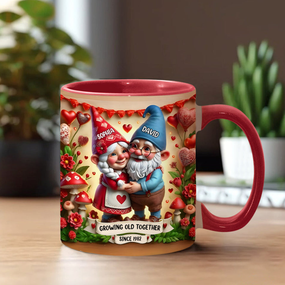 Growing Together - Personalized Husband And Wife Accent Mug