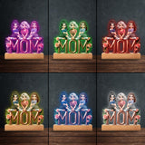 Mother & Daughter - Personalized Mother Shaped Plaque Light Base