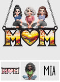 I Love You, Mom - Personalized Mother Window Hanging Suncatcher Ornament
