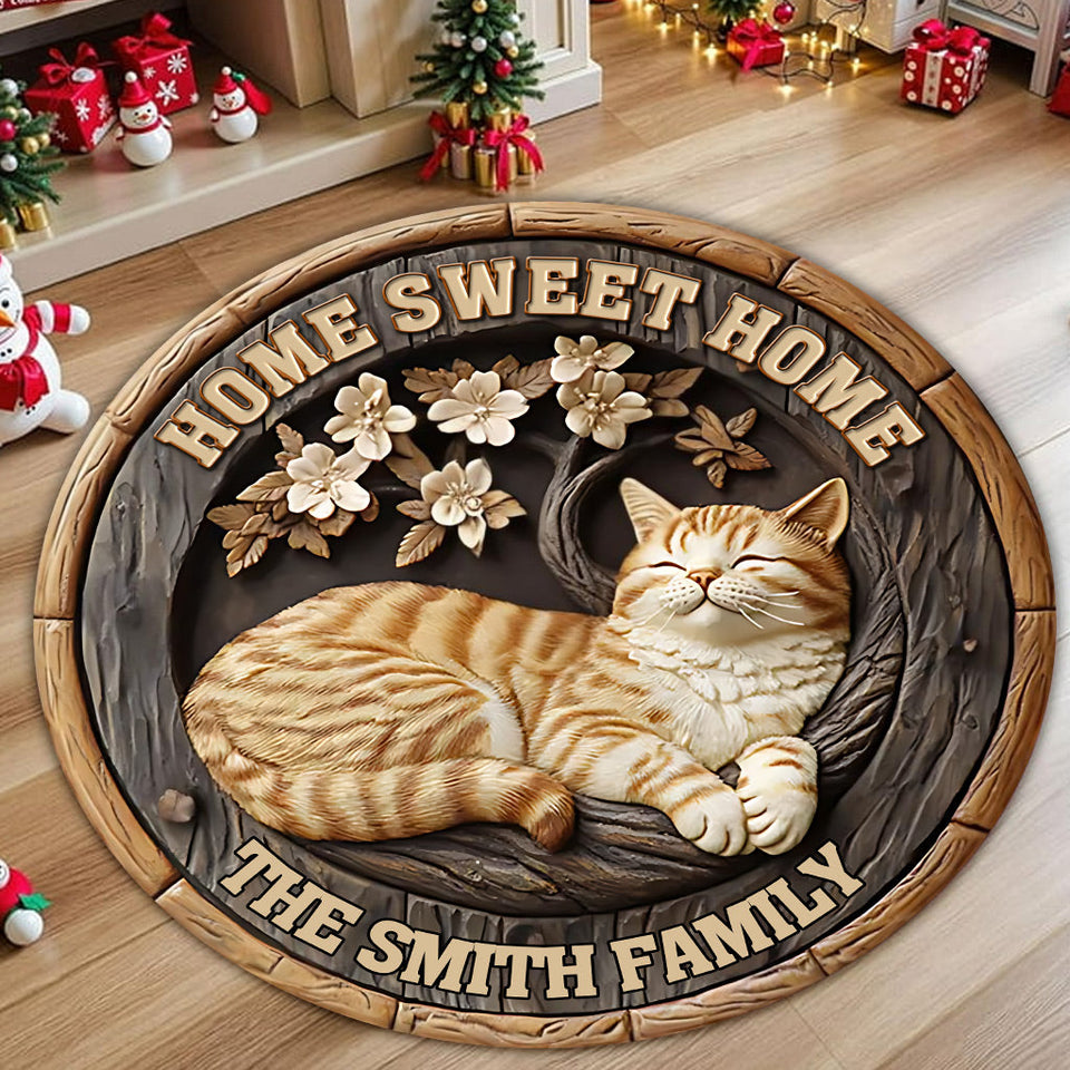 Love Cats - Personalized Cat Round Rug